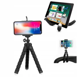 zestaw-statyw-mini-czarny-elastyczny-pilot-uchwyt-telefon-aparat