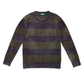 sweter-dzieciecy-benetton-klasyczny-miekki-w-paski-zielone