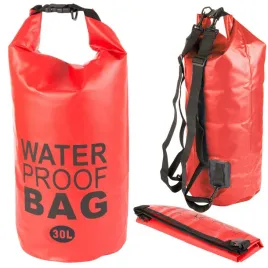 wodoodporny-torba-worek-podroze-30l-regulowany-czerwony-zamkniecie-roll-top