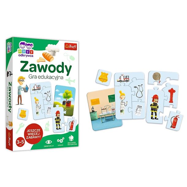 ZAWODY GRA DLA DZIECI PLANSZOWA EDUKACYJNA RODZINNA NAUKA ZAWODÓW 3+-Zdjęcie-0