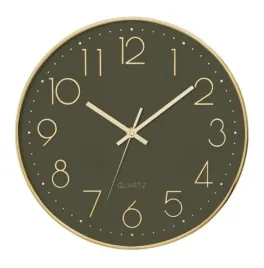 zegarek-scienny-na-sciane-czarna-tarczaw-kolorze-miedzianej-obudowie