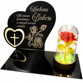 dekoracja-na-grob-grawerowany-znicz-podstawka-na-cmentarz-roza-dla-babci