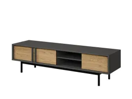 szafka-rtv-alsy-9-szerokosc-163-cm-antracyt-dab-olejowany-trzydrzwiowa
