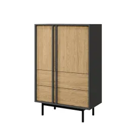 komoda-alsy-5-szerokosc-83-cm-antracyt-dab-olejowany-dwudrzwiowa-2-szufla