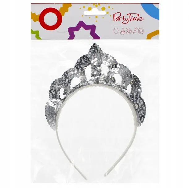 tiara-z-cekinami-srebrna-stan-opakowania-oryginalne