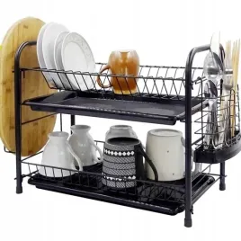 stylowa-suszarka-do-naczyn-ociekacz-z-tacka-dwupoziomowa-loftowa-metalowa