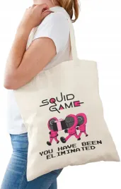 bawelniana-torba-na-zakupy-ecru-nadruk-wzory-squid-game