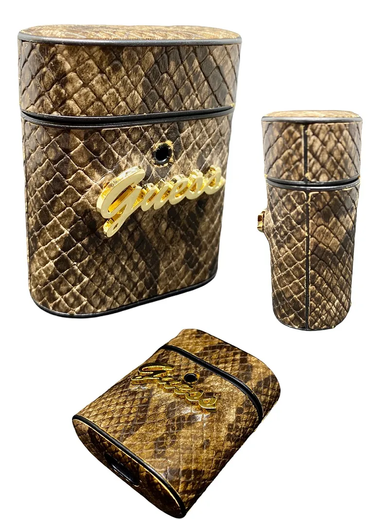 guess-airpods-cover-python-collection-brown