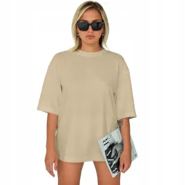 koszulka-damska-t-shirt-oversize-bawelna-luzna-krotka-sukienka-mini-l