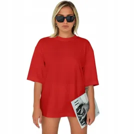 koszulka-damska-t-shirt-oversize-bawelna-luzna-krotka-sukienka-mini-s