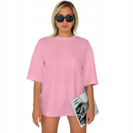 koszulka-damska-t-shirt-oversize-bawelna-luzna-krotka-sukienka-mini-m