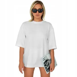 koszulka-damska-t-shirt-oversize-bawelna-luzna-krotka-sukienka-mini-l