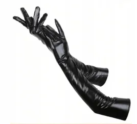 czarne-dlugie-rekawiczki-vinyl-latex-lateks-bielizna-damska-dodatek