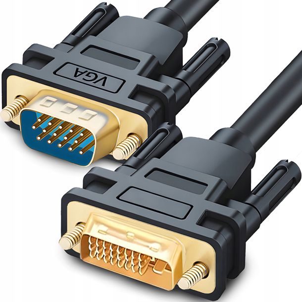 ﻿KABEL PRZEWÓD DVI-I DO VGA D-SUB DVI 24+5 DUAL LINK DO MONITORA 150CM