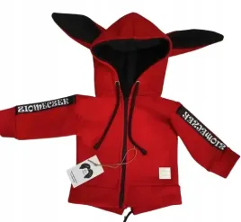 bluza-parka-czerwona-krolik-ziomeczek-rozmiar-158