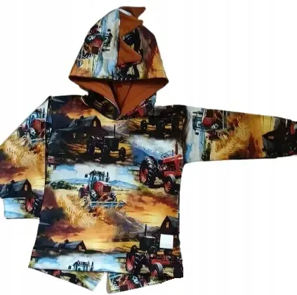 bluza-dino-czerwone-traktory-rozmiar-128-stan-nowy
