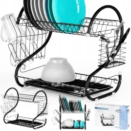 ociekacz-suszarka-na-naczynia-sztucce-dwupoziomowa-pietrowa-stojaca-wiszaca