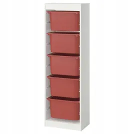 ikea-trofast-regal-bialy-5-pojemnikow-czerwonych