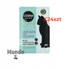 cosma-soup-dla-kota-smak-kurczak-i-losos-z-cukinia-i-marchewka-40-g-24-szt
