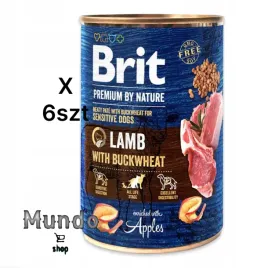 mokra-karma-dla-psa-brit-premium-by-nature-jagniecina-z-gryka-400-g-6-szt