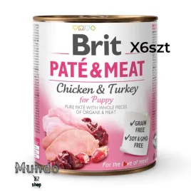 mokra-karma-dla-puppy-brit-pateandmeat-smak-kurczak-i-indyk-800-g-6-szt