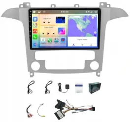 radio-nawigacja-carplay-gps-ford-smax-galaxy-android-bt-wifi-4gb-64gb