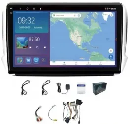radio-nawigacja-gps-android-carplay-peugeot-208-2008-wifi-4gb-64gb