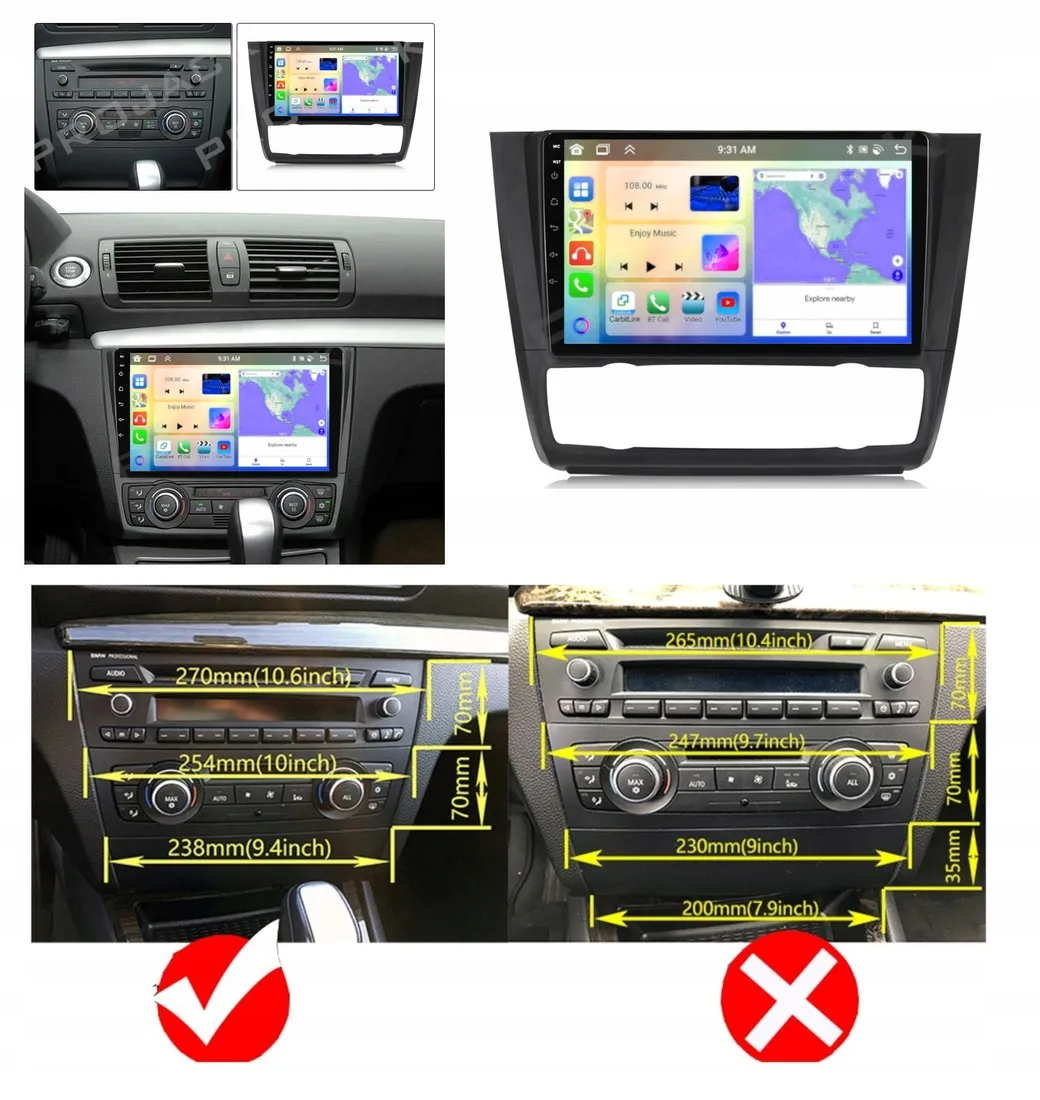 radio-nawigacja-android-bmw-1-e81-e82-e87-e88-carplay-6gb-128gb-stan-nowy