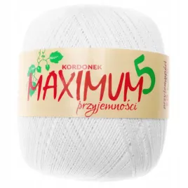 kordonek-maximum-5-opus-bawelniany-white-400m-100g-kolor-001-bialy-grubszy