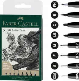 piaski-artystyczne-pitt-artist-pen-8-sztuk-rozne-koncowki-faber-castell