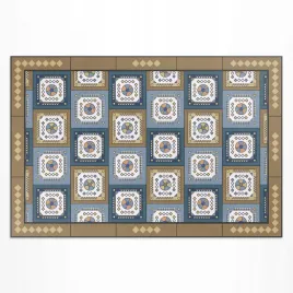 tarasowy-dywan-winylowy-geometryczna-kostka-wzor-w-stylu-retro-150x255-cm