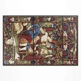 balkonowy-dywan-winylowy-sir-digby-wyatt-imitacja-witrazu-gotyk-150x255-cm