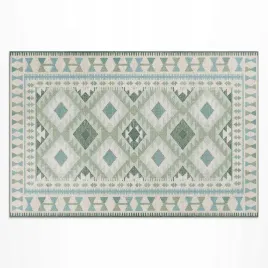 stylowy-dywan-winylowy-do-ogrodu-zielone-romby-imitacja-tkaniny-140x210-cm