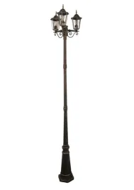 latarnia-ip43-livorno-250cm-ogrodowa-patyna-trojramienna