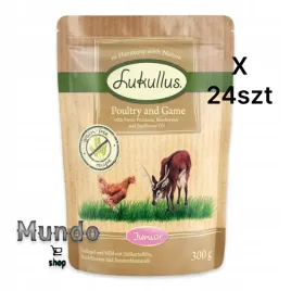 mokra-karma-lukullus-junior-saszetka-smak-drob-i-dziczyzna-300-g-24-szt