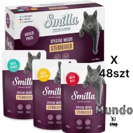 mokra-karma-dla-kota-saszetka-smilla-sterilised-48-x-85-g-mix-smakow