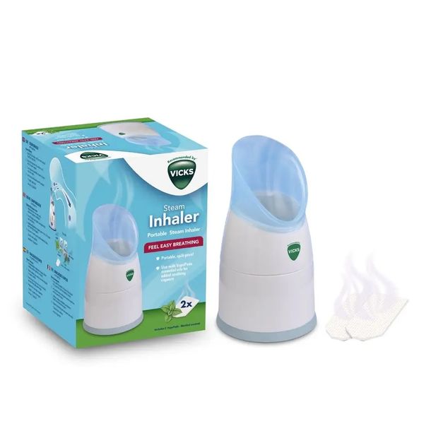 ﻿INHALATOR PAROWY Z 2 WKŁADKAMI MENTOLOWYMI VICKS STEAM V1300EU02