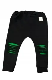 spodnie-czarno-zielone-z-dziurami-rozmiar-92