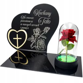 dekoracja-na-grob-grawerowany-znicz-podstawka-na-cmentarz-roza-dla-taty