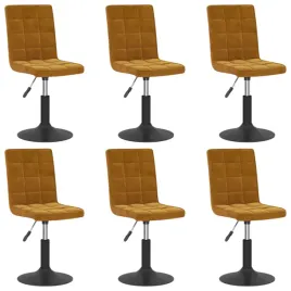 obrotowe-krzesla-stolowe-6-szt-brazowe-obite-aksamitem