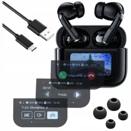 sluchawki-bezprzewodowe-douszne-pro-lekkie-anc-mikrofon-czarne-wyswietlacz