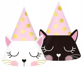 czapeczki-papierowe-kotek-6szt