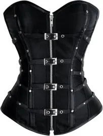 sexy-damski-gorset-rock-boned-satynowy-z-klamrami-rozmiar-xxl-i-3xl