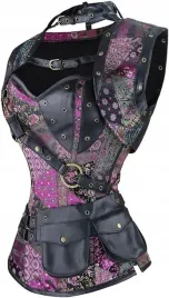 sexy-komplet-gorset-stringi-steampunk-retro-vintage-gotycki