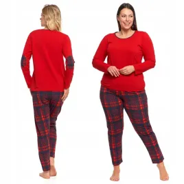 pizama-damska-spodnie-w-krate-dluga-bawelniana-prezent-na-swieta-moraj-xl