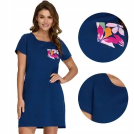 koszula-nocna-damska-bawelniana-granatowa-w-kwiaty-senizo-xl