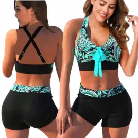 stroj-kapielowy-damski-wygodny-elastyczny-dwuczesciowy-spodenki-plus-size