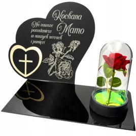 dekoracja-na-grob-grawerowany-znicz-podstawka-na-cmentarz-roza-dla-mamy