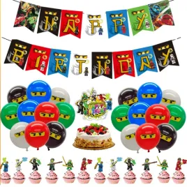 zestaw-balonow-na-urodziny-lego-ninjago-topper-na-tort-girlanda