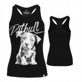 pitbull-west-coast-damska-koszulka-tank-top-slim-fit-puppy-czarna-xs